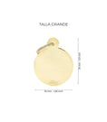 Load image into Gallery viewer, Chapa basic circular dorado – Grande
