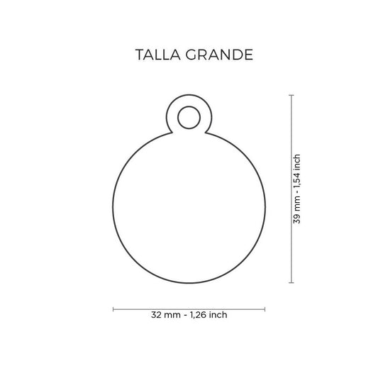 Chapa basic circular negro &#8211; Grande
