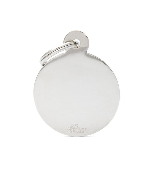 Chapa basic circular plateado 1