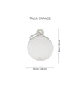 Load image into Gallery viewer, Chapa basic circular plateado – Grande
