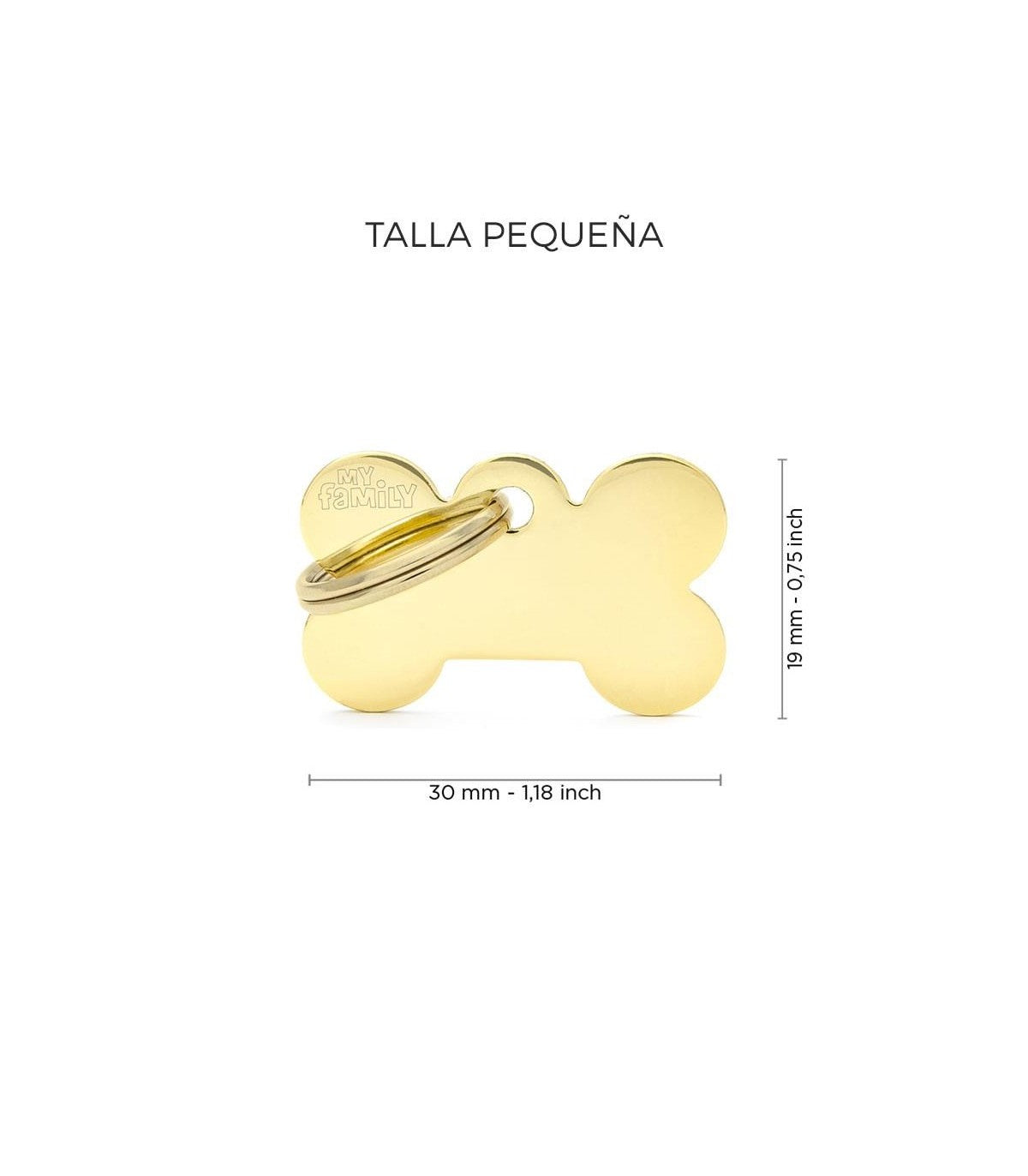 Chapa basic hueso dorado &#8211; Pequeña