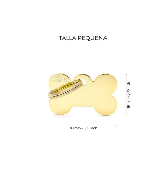 Chapa basic hueso dorado &#8211; Pequeña
