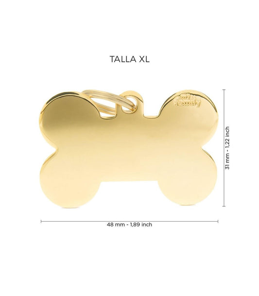Chapa basic hueso dorado &#8211; XL