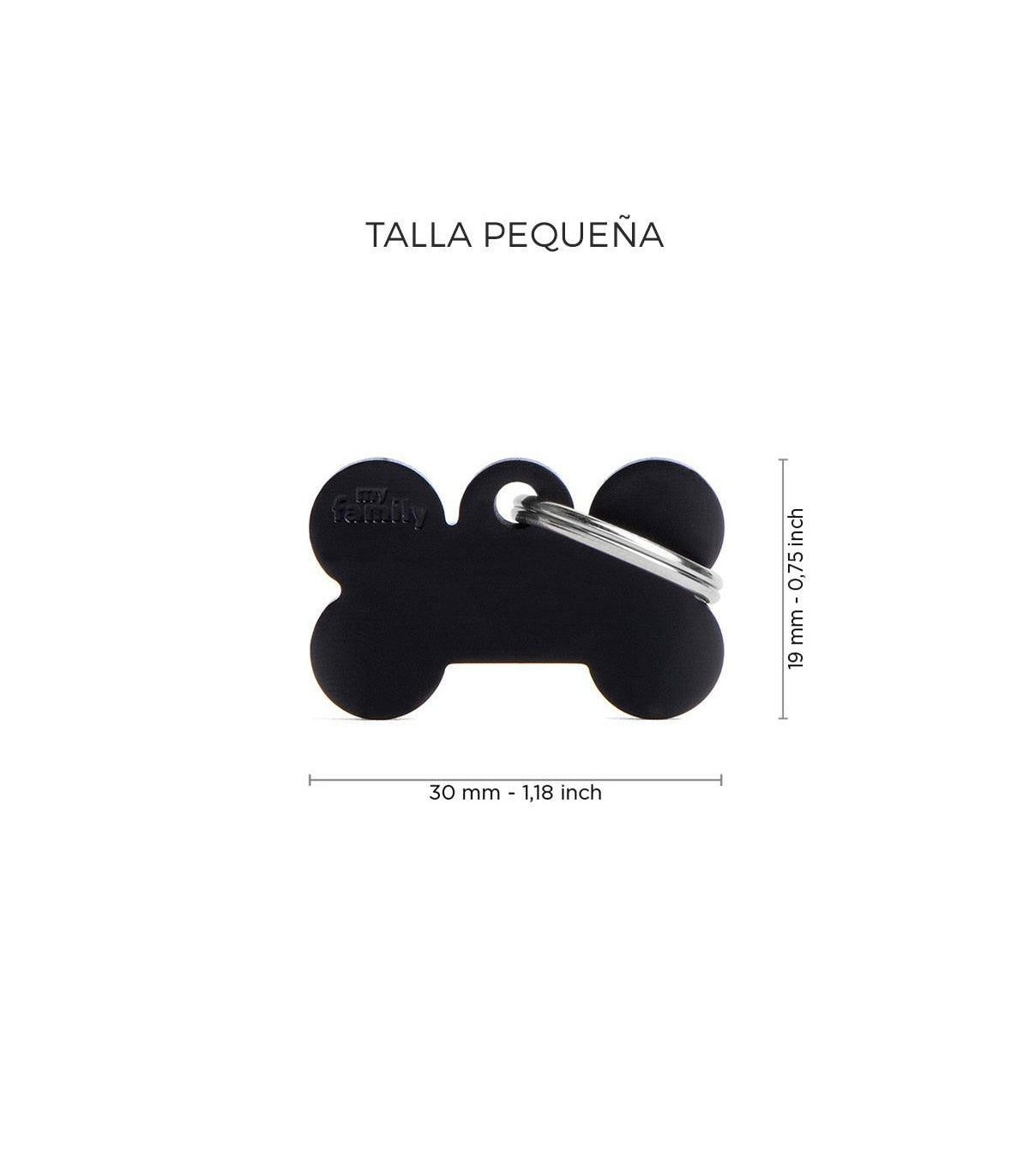 Chapa basic hueso negro &#8211; Pequeña