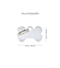 Load image into Gallery viewer, Chapa basic hueso plateado – Pequeña
