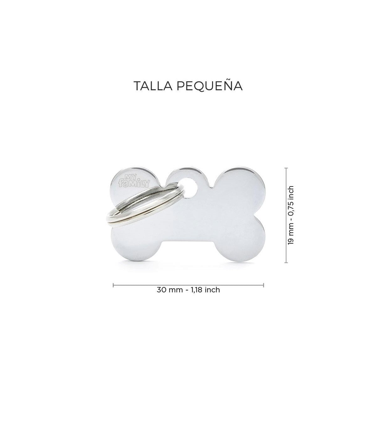 Chapa basic hueso plateado &#8211; Pequeña