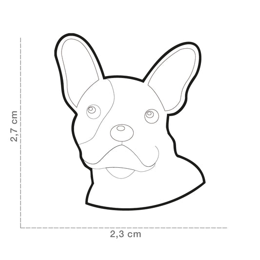 Chapa bulldog francés &#8211; Tamaño