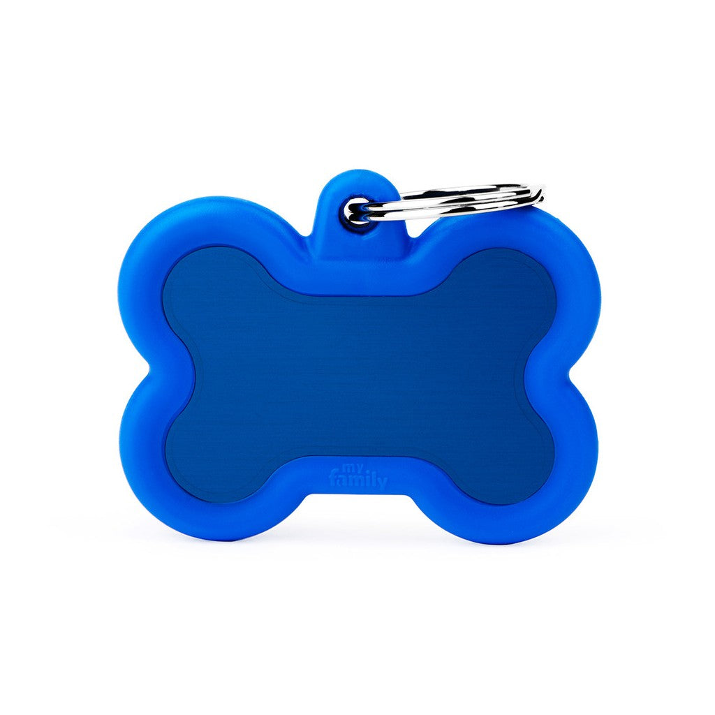 Chapa con goma hueso azul 1