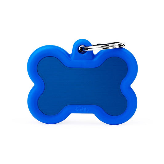 Chapa con goma hueso azul 1