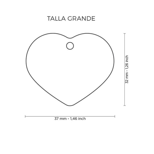 Chapa corazón rojo &#8211; Grande