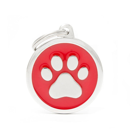 Chapa huella circular rojo 1
