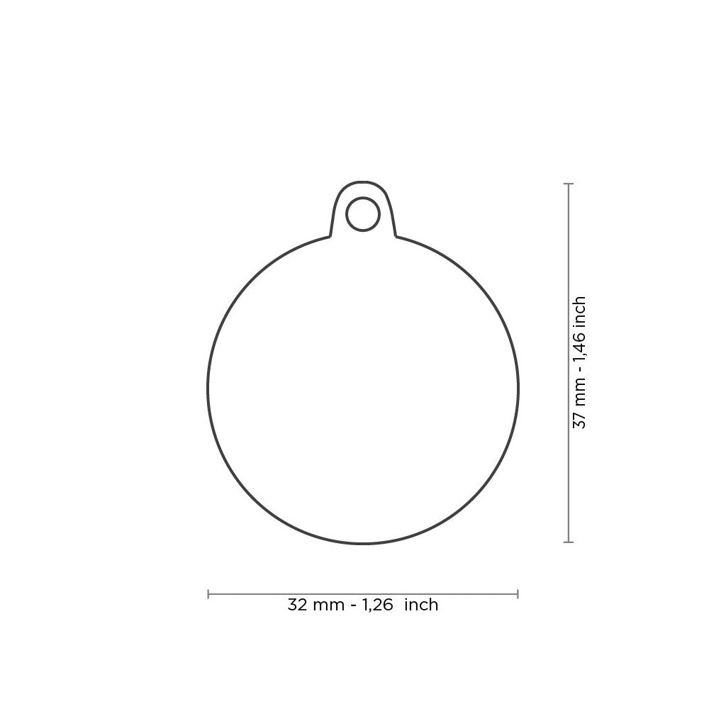 Chapa huella circular rojo &#8211; Grande