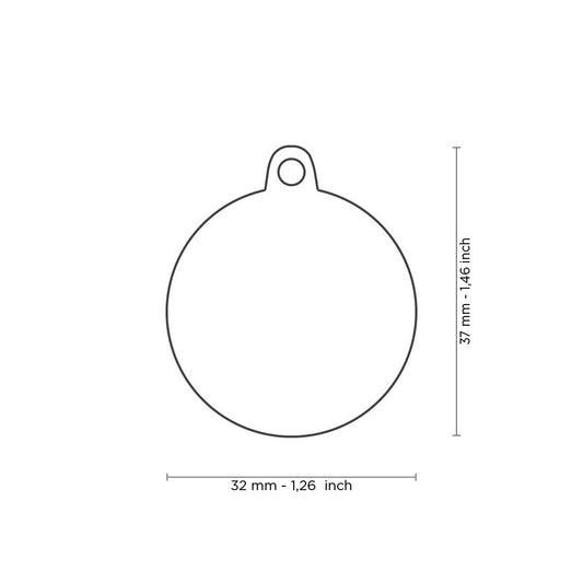 Chapa huella circular rojo &#8211; Grande