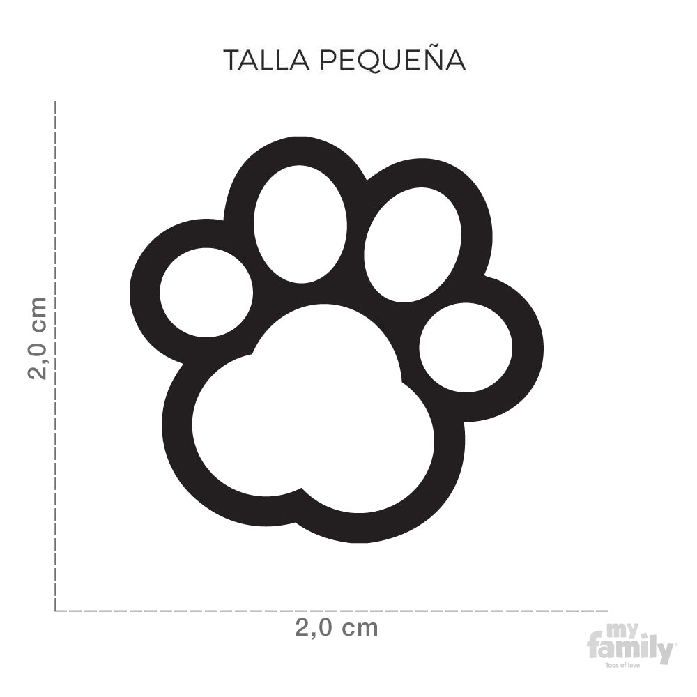 Chapa huella roja &#8211; Pequeña