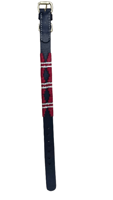 Collar argentina rayas rojo 4