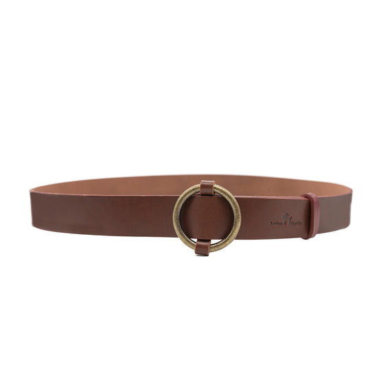 Cuero Premium Clasic Hebilla Redonda Cinturón 2