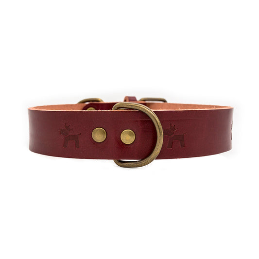 Cuero Premium Collar Cereza 1